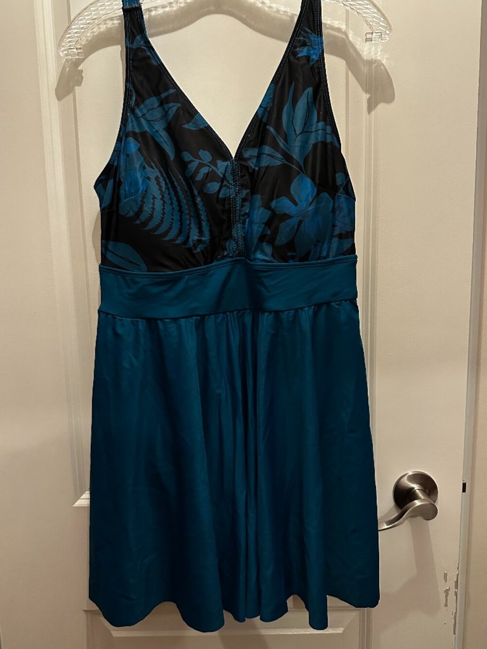 Women's Bloomchic One Piece Bathing Suit Teal Size 14-16 NWT